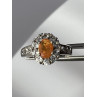 925 Sterling Silver Citrine, Goshenite Ring Size 6.5