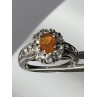 925 Sterling Silver Citrine, Goshenite Ring Size 6.5