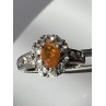 925 Sterling Silver Citrine, Goshenite Ring Size 6.5