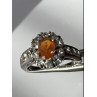 925 Sterling Silver Citrine, Goshenite Ring Size 6.5