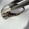 925 Sterling Silver Citrine & Goshenite Ring Size 6.5
