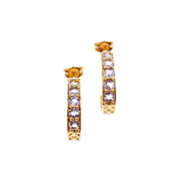 14K YELLOW GOLD TANZANITE EARRINGS
