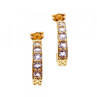 14K Yellow Gold Tanzanite Earrings