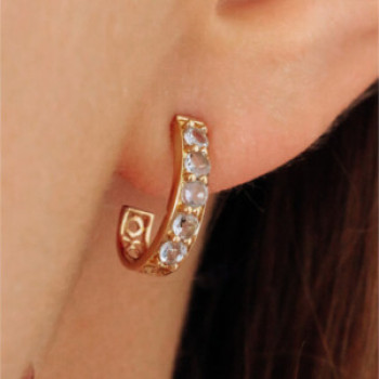 14K Yellow Gold Tanzanite Earrings