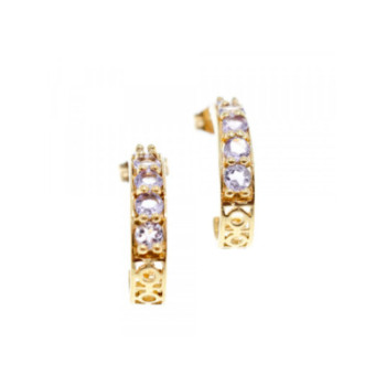 14K YELLOW GOLD TANZANITE EARRINGS