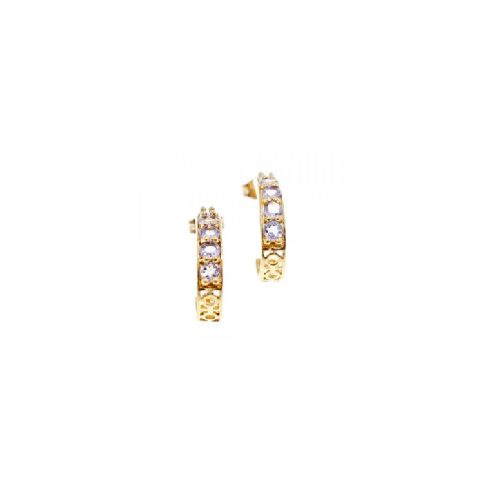 14K YELLOW GOLD TANZANITE EARRINGS