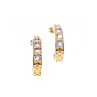 14K YELLOW GOLD TANZANITE EARRINGS