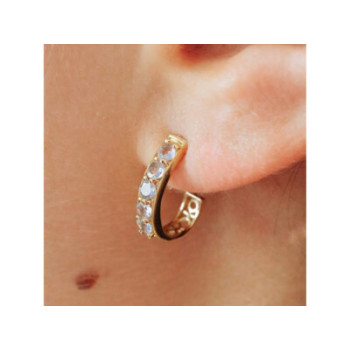 14K YELLOW GOLD TANZANITE EARRINGS