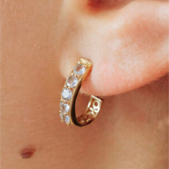14K Yellow Gold Tanzanite Earrings