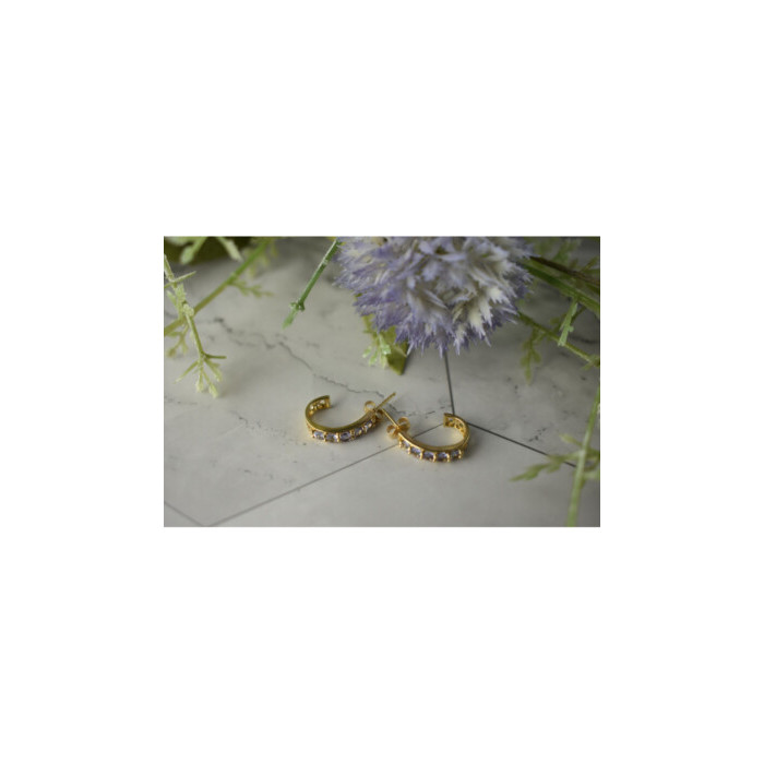 14K YELLOW GOLD TANZANITE EARRINGS