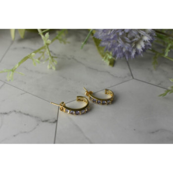 14K YELLOW GOLD TANZANITE EARRINGS