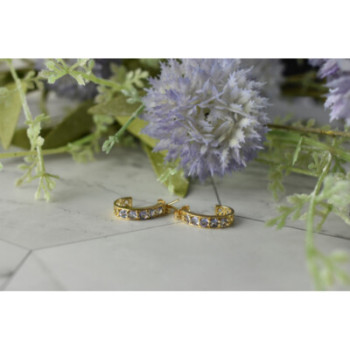 14K YELLOW GOLD TANZANITE EARRINGS