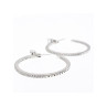 925 Sterling Silver CZ Hoop Earrings