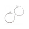 925 Sterling Silver CZ Hoop Earrings