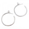 925 Sterling Silver CZ Hoop Earrings