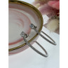 925 Sterling Silver CZ Hoop Earrings