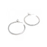925 Sterling Silver CZ Hoop Earrings