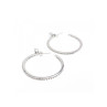 925 Sterling Silver CZ Hoop Earrings