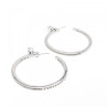 925 Sterling Silver CZ Hoop Earrings