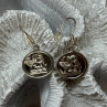 925 Sterling Silver Angels Earrings Length 1.3 Inch