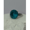 925 Sterling Silver Aquamarine Ring Size 4