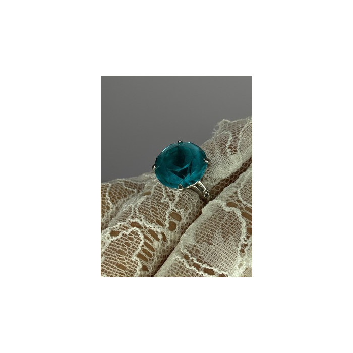 925 Sterling Silver Aquamarine Ring Size 4