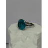 925 Sterling Silver Aquamarine Ring Size 4