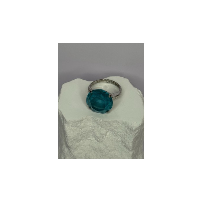 925 Sterling Silver Aquamarine Ring Size 4