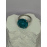 925 Sterling Silver Aquamarine Ring Size 4