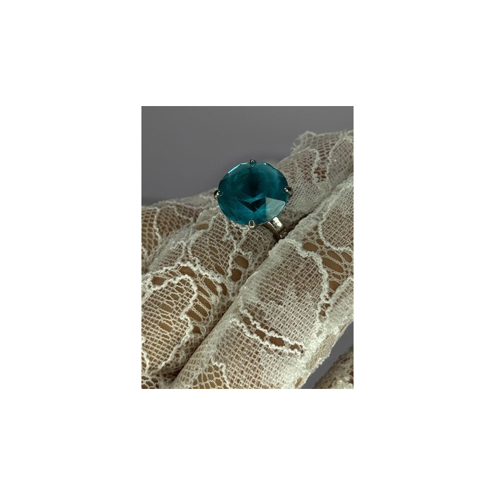 925 Sterling Silver Aquamarine Ring Size 4