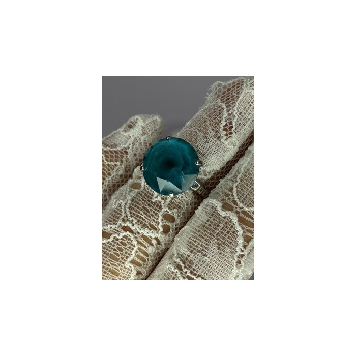 925 Sterling Silver Aquamarine Ring Size 4