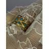 925 Sterling Silver Gold Plated Turquoise Ring Size 8.5