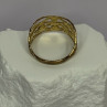 925 Sterling Silver Gold Plated Turquoise Ring Size 8.5