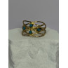 925 Sterling Silver Gold Plated Turquoise Ring Size 8.5