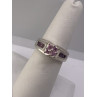 925 Sterling Silver Pink CZ Ring Size 6