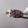 925 Sterling Silver Pink CZ Ring Size 6