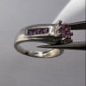925 Sterling Silver Pink CZ Ring Size 6