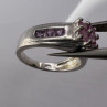 925 Sterling Silver Pink CZ Ring Size 6