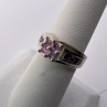 925 Sterling Silver Pink CZ Ring Size 6