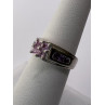 925 Sterling Silver Pink CZ Ring Size 6