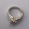 925 Sterling Silver Pink CZ Ring Size 6