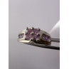925 Sterling Silver Pink CZ Ring Size 6