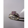 925 Sterling Silver Pink CZ Ring Size 6