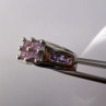 925 Sterling Silver Pink CZ Ring Size 6