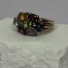 925 Sterling Silver Multicolor Spinel Ring Size 6
