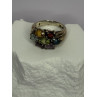 925 Sterling Silver Multicolor Spinel Ring Size 6