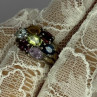 925 Sterling Silver Multicolor Spinel Ring Size 6