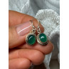 925 Sterling Silver Jadeite Earrings Length 1.1 Inch