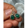 925 Sterling Silver Jadeite Earrings Length 1.1 Inch
