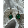 925 Sterling Silver Jadeite Earrings Length 1.1 Inch